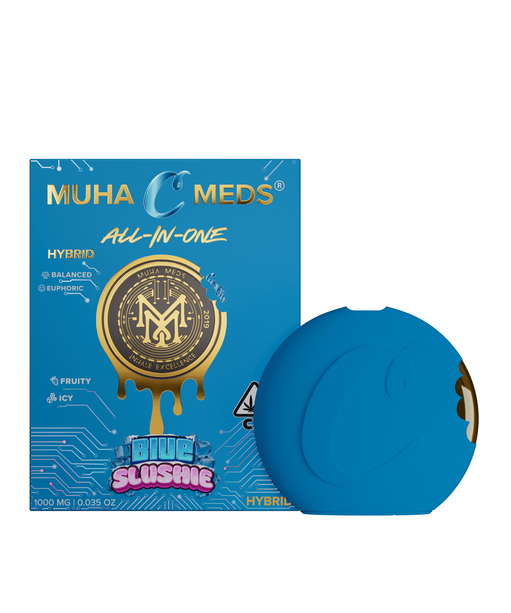 Blue Slushie 1g (Cookies) — Hybrid Disposables hemp-derived THC product by Puff Puff Depot