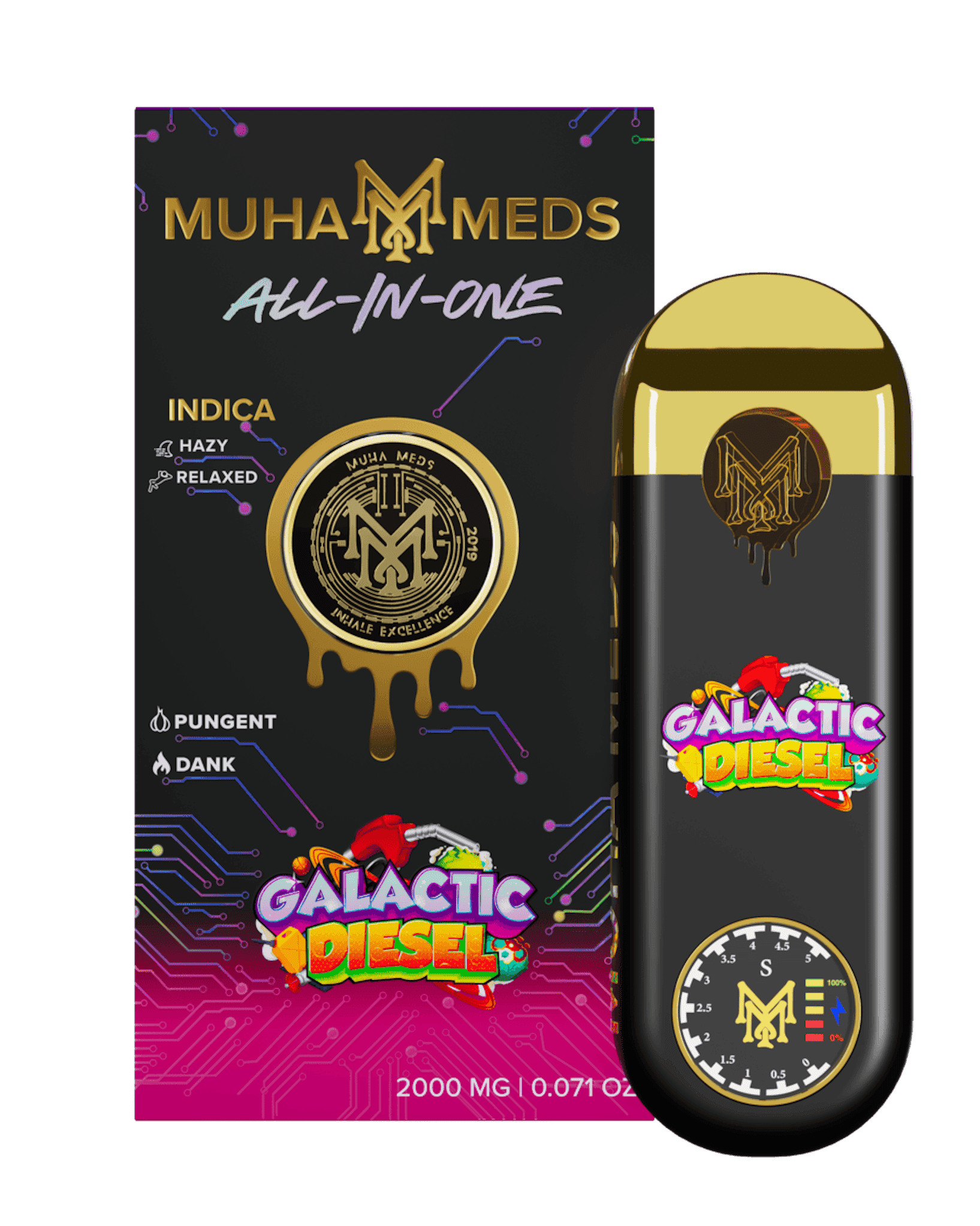Galactic Diesel 2g — Sativa Disposables hemp-derived THC product by Puff Puff Depot
